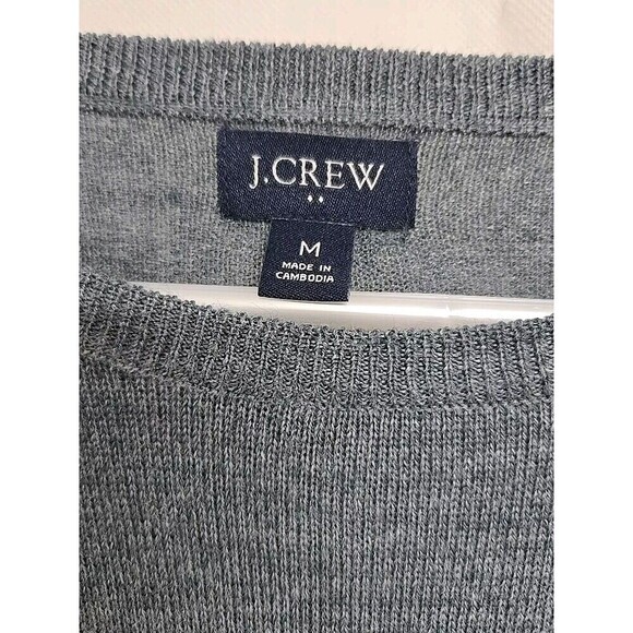 J Crew Merino Wool Blend Crewneck Sweater Gray Men's Size M - Picture 4 of 7